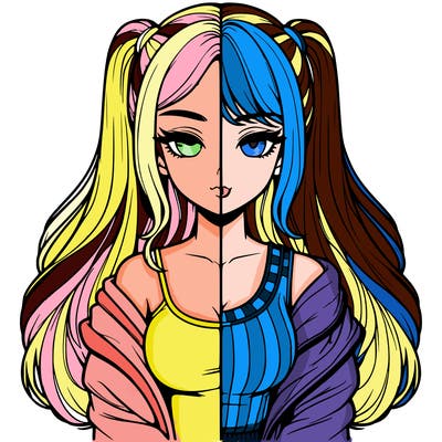 realistic girl split