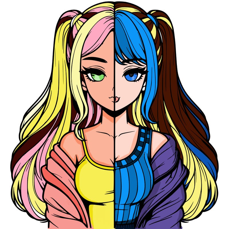 realistic girl split