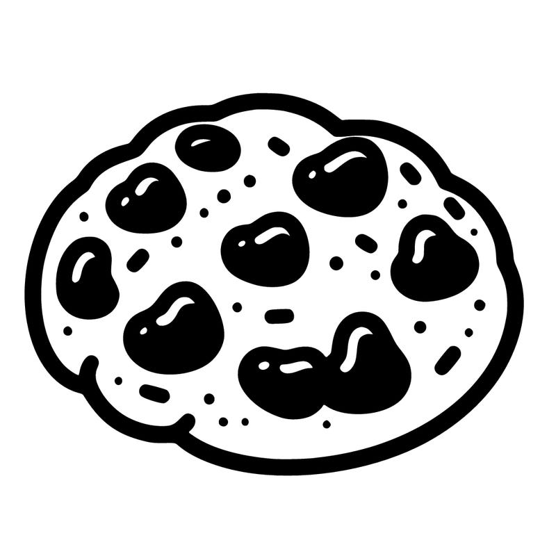 a cookie with chocolate chips