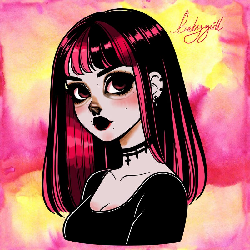 realistic goth girl