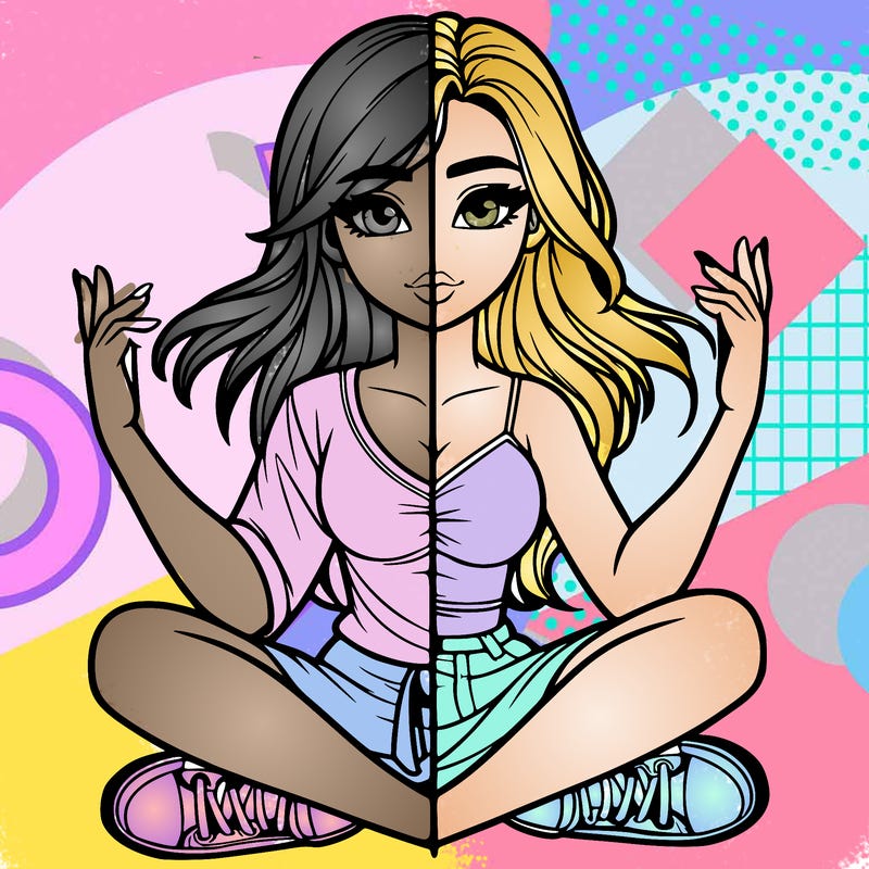 realistic girl split