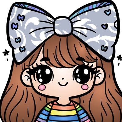 girl with big bow 🎀