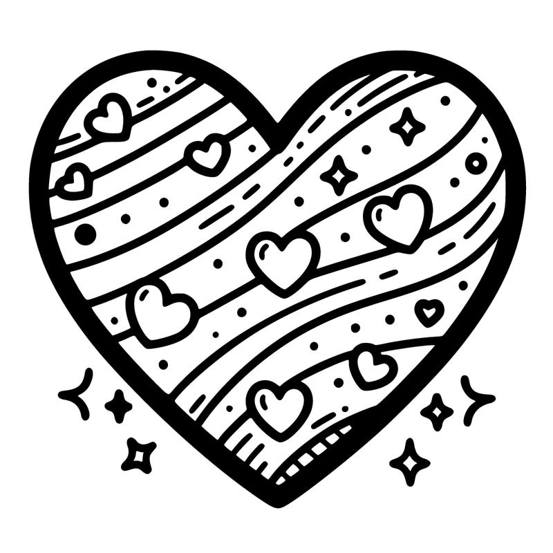 valentine’s day heart (no details on the outside)