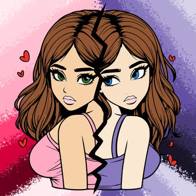 realistic girl split