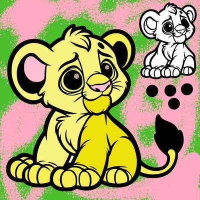 simba from the lion king as a cub