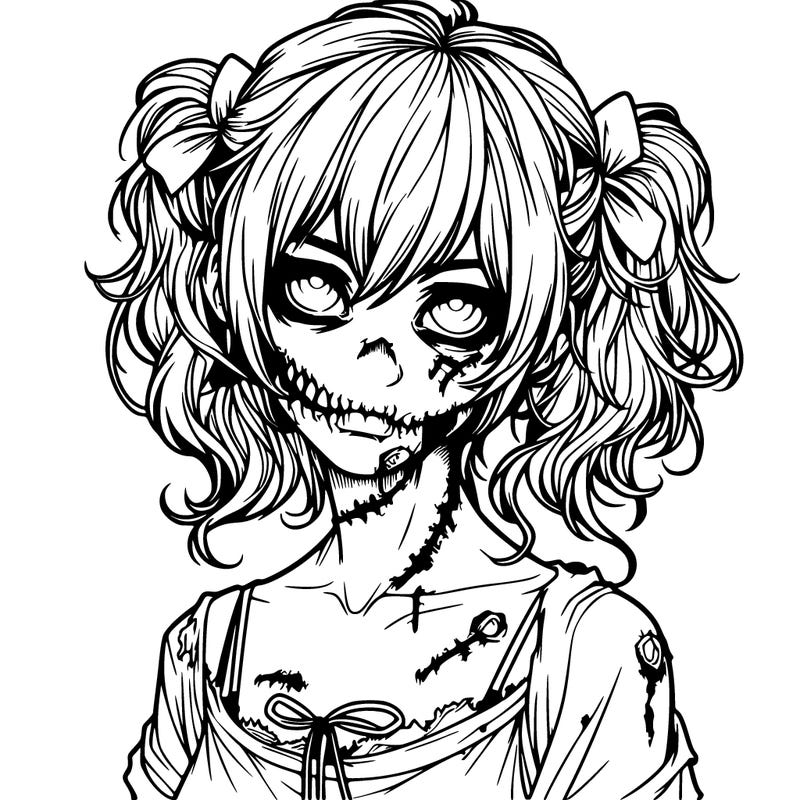 realistic zombie teenage girl
