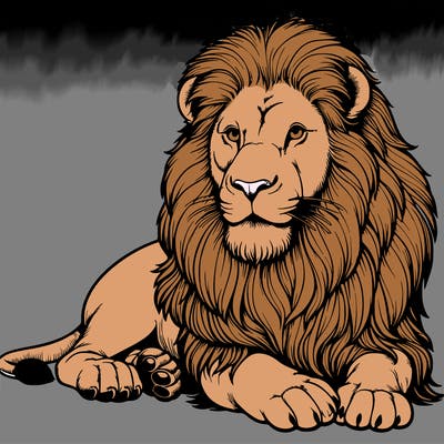 realistic lion