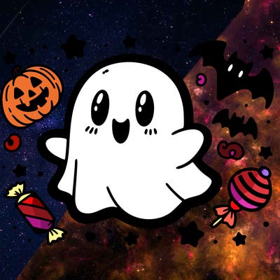 halloween cute little ghost
