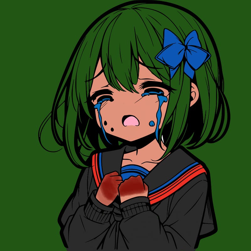 anime girl crying
