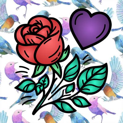 rose and heart