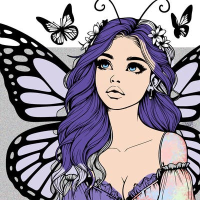 butterfly fairy realistic girl