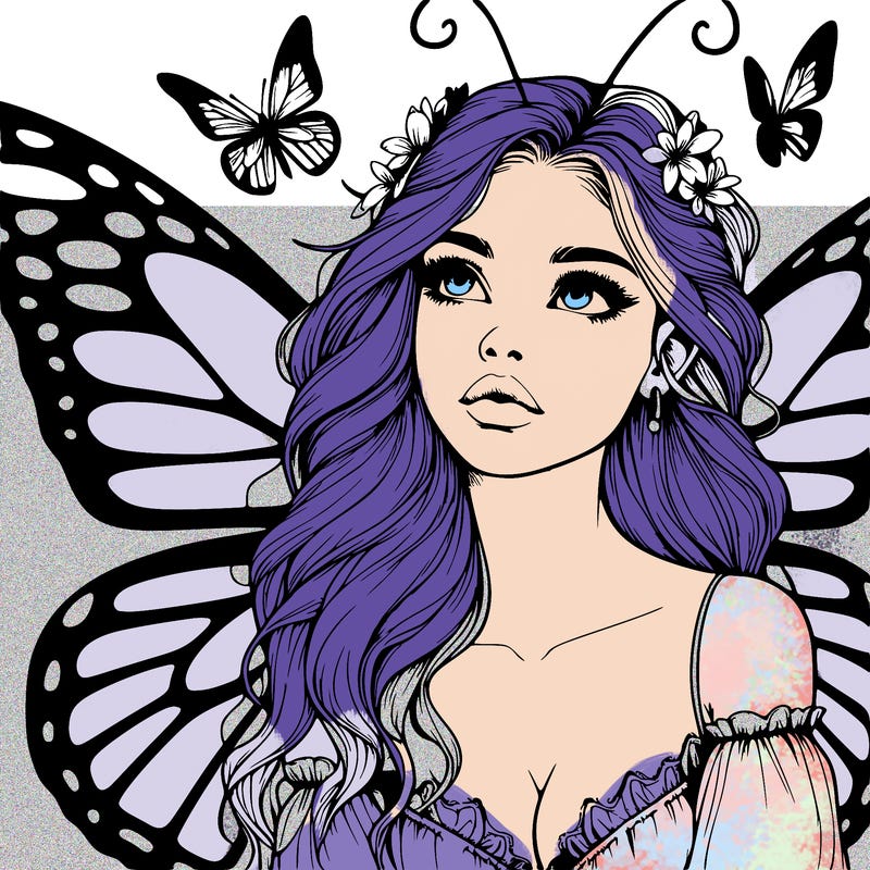 butterfly fairy realistic girl