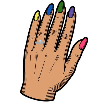 hand with nails