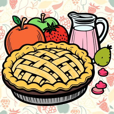 a pie of food