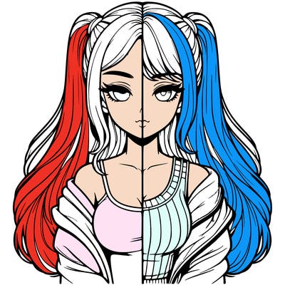 realistic girl split