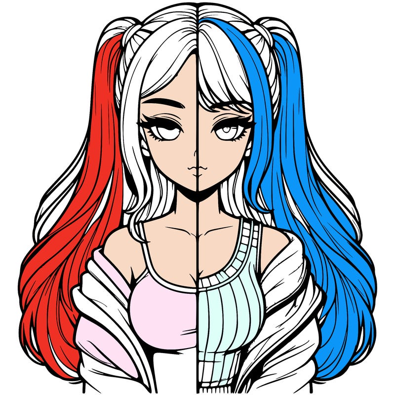 realistic girl split