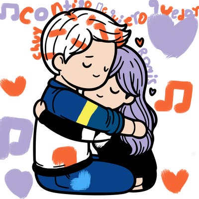 two people hugging