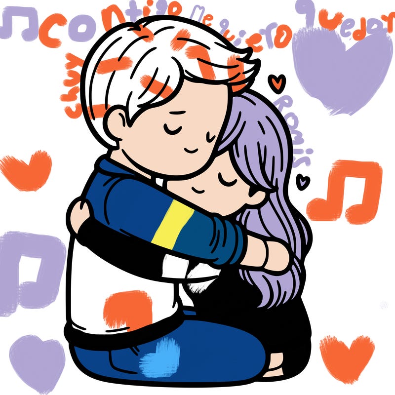 two people hugging