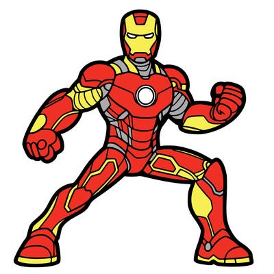superhero with the suit of iron