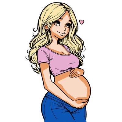 realistic pregnant girl