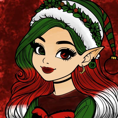christmas girl elf realistic