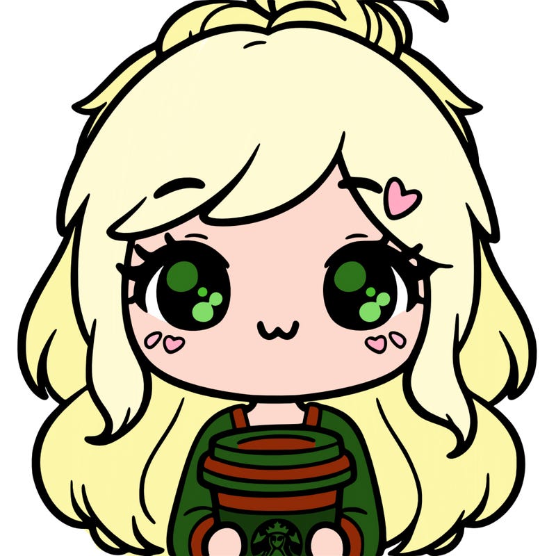 cute girl with starbucks coffe