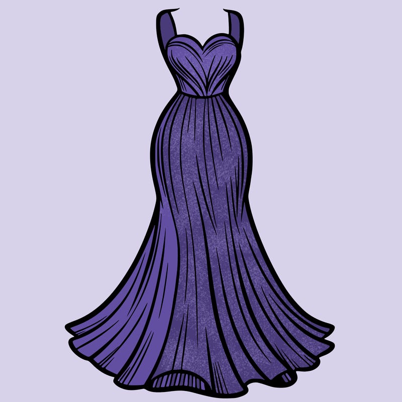 attractive long fashion dress