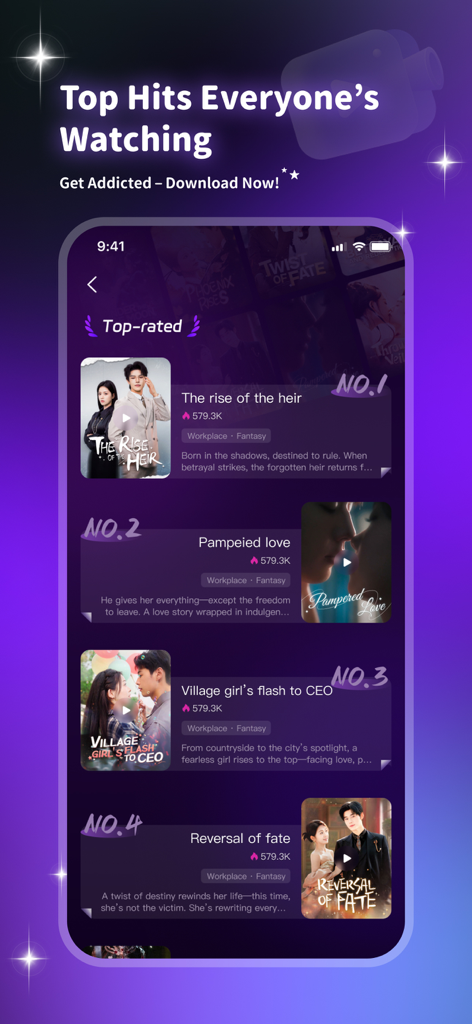 Elyon - Top rated short drama series list on Elyon app