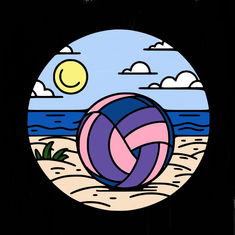 volleyball on a beach
