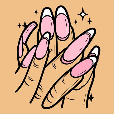 wight french tip nails