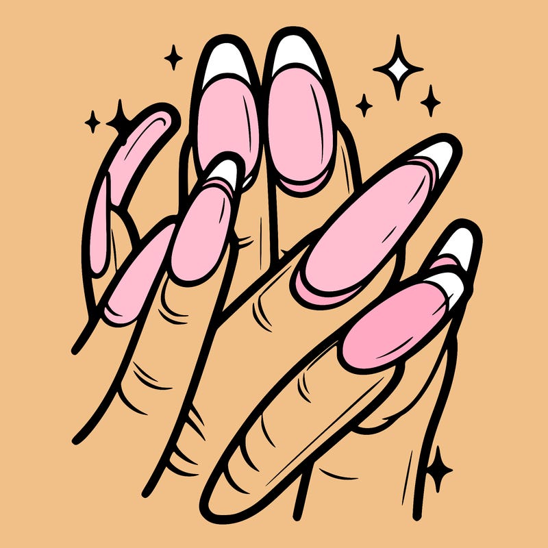 wight french tip nails