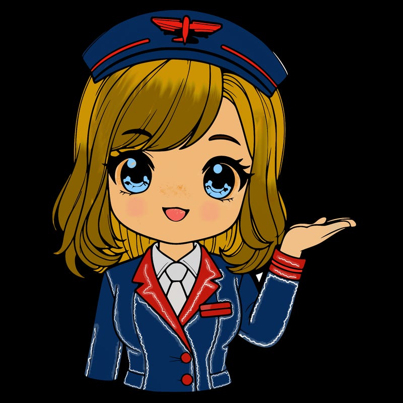 realistic flight attendant