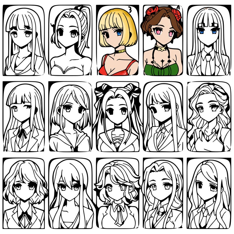 girls that look diffrent anime