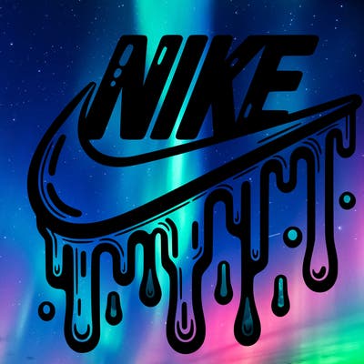 dripping nike logo