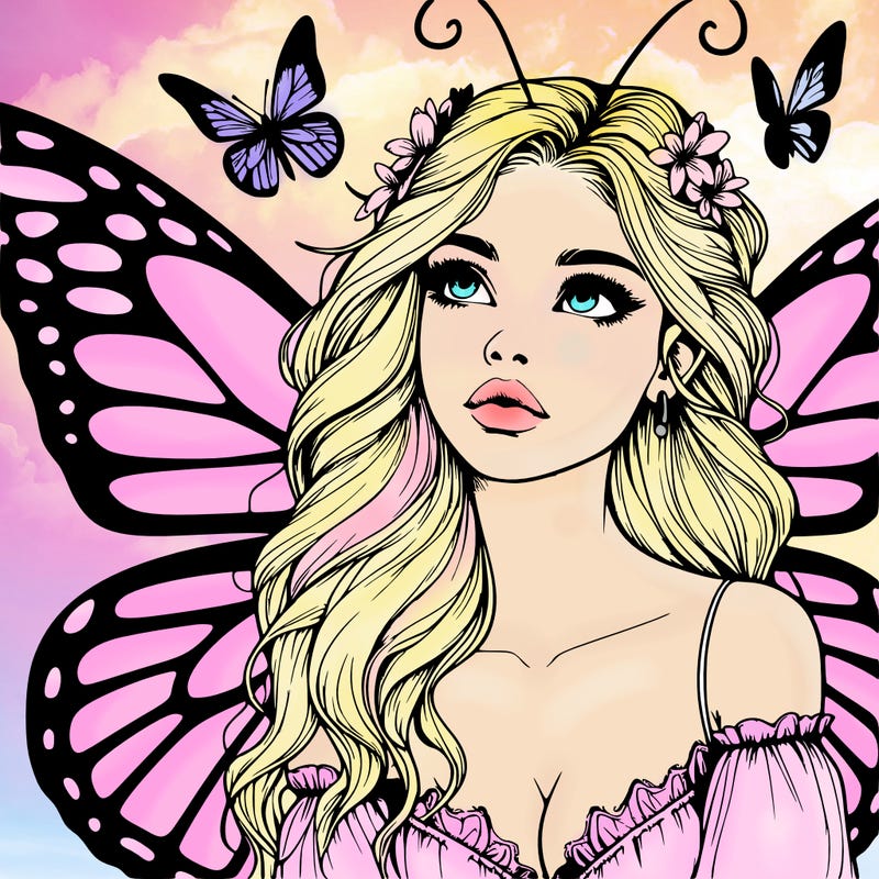 butterfly fairy realistic girl