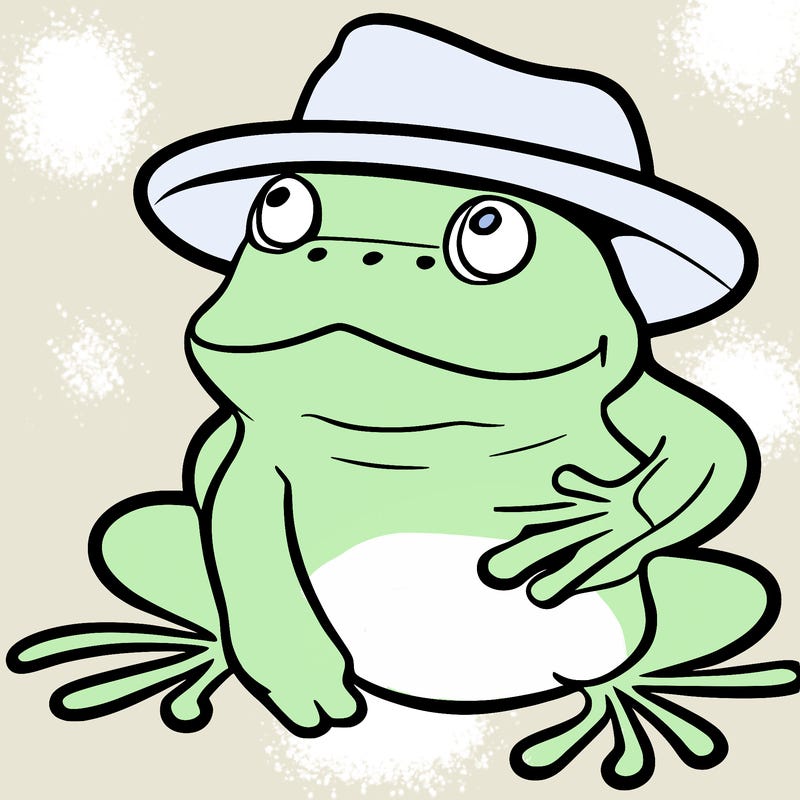 frog with hat