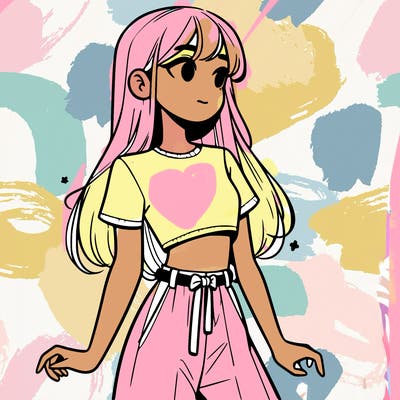girl in a cute crop top