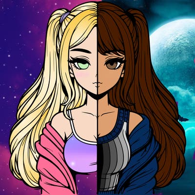 realistic girl split