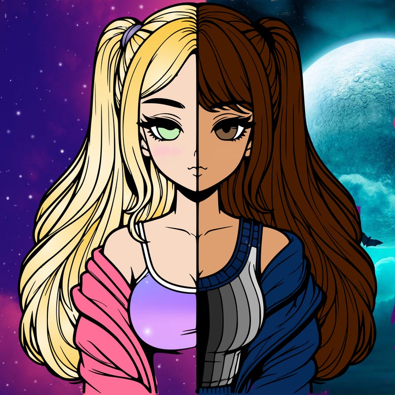 realistic girl split