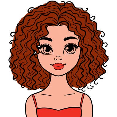 woman with curly hair