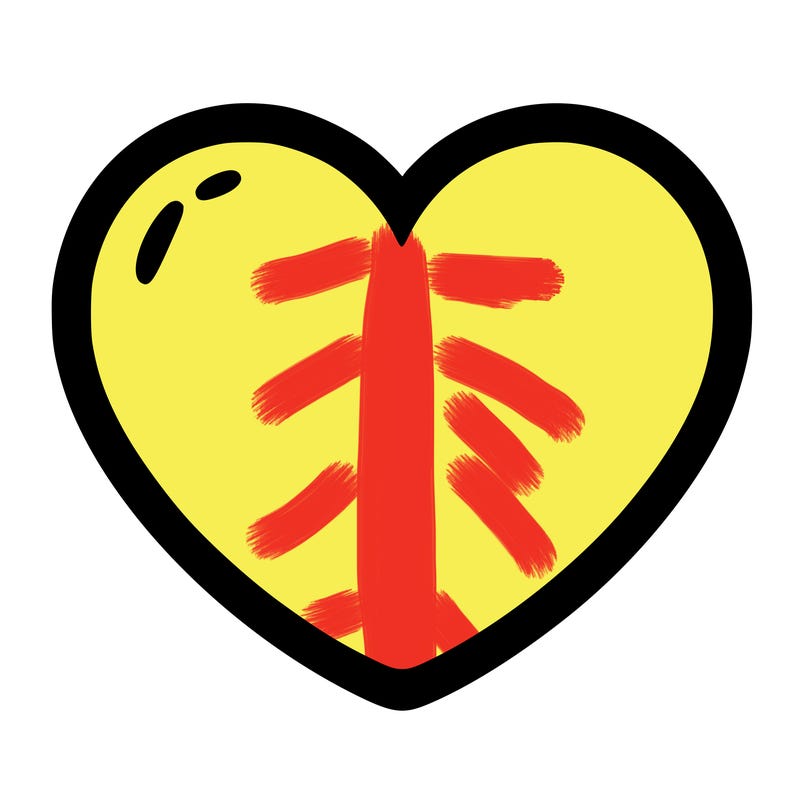 a blank heart