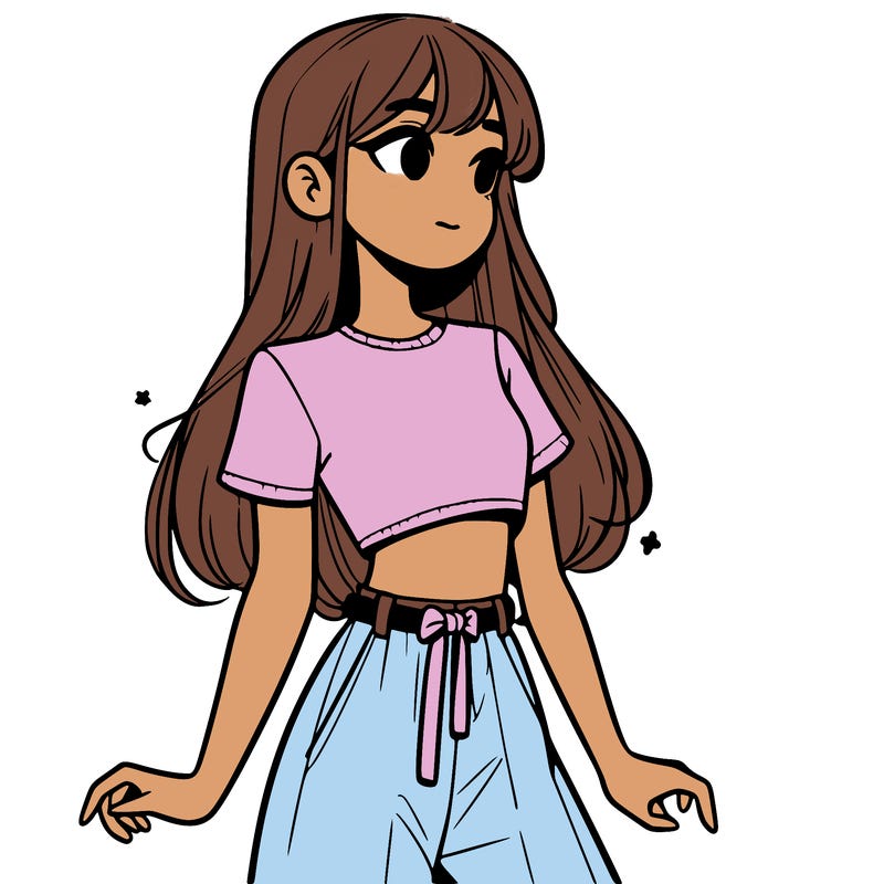 girl in a cute crop top