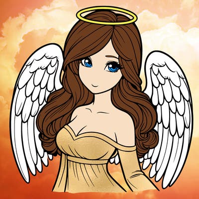 realistic female angel