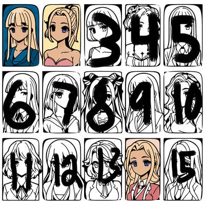 girls that look diffrent anime