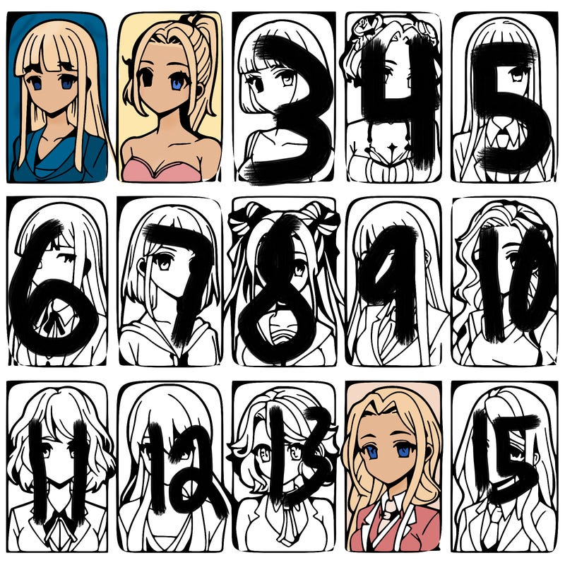 girls that look diffrent anime