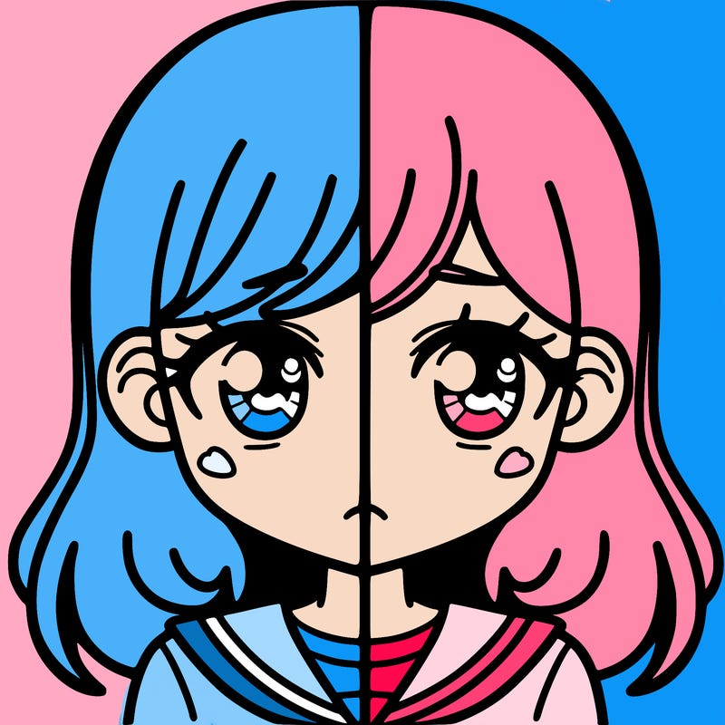 a split of a girl