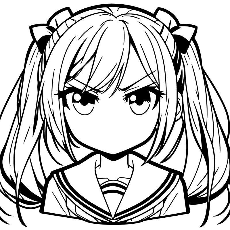 angry anime girl