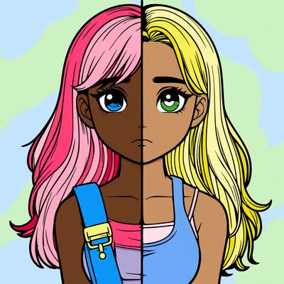 realistic girl split