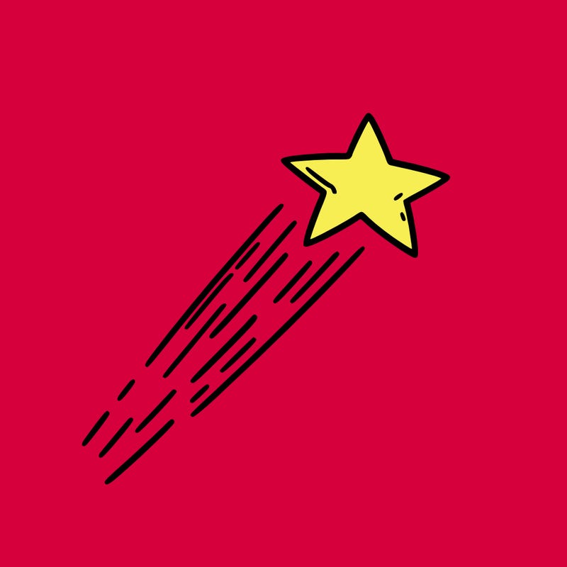 a shooting star in the sky