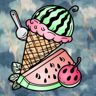 watermelon ice cream
